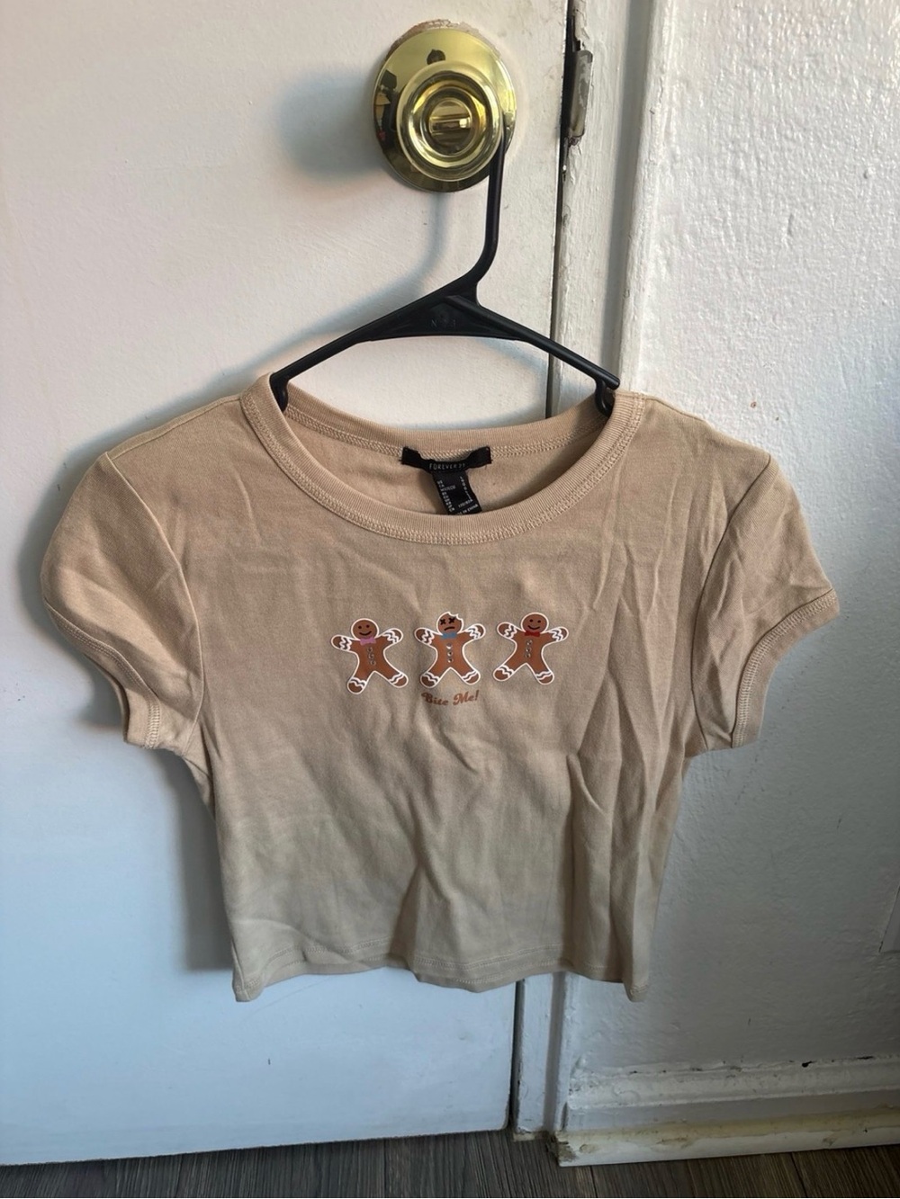 Forever 21 Gingerbread Man Baby Tee